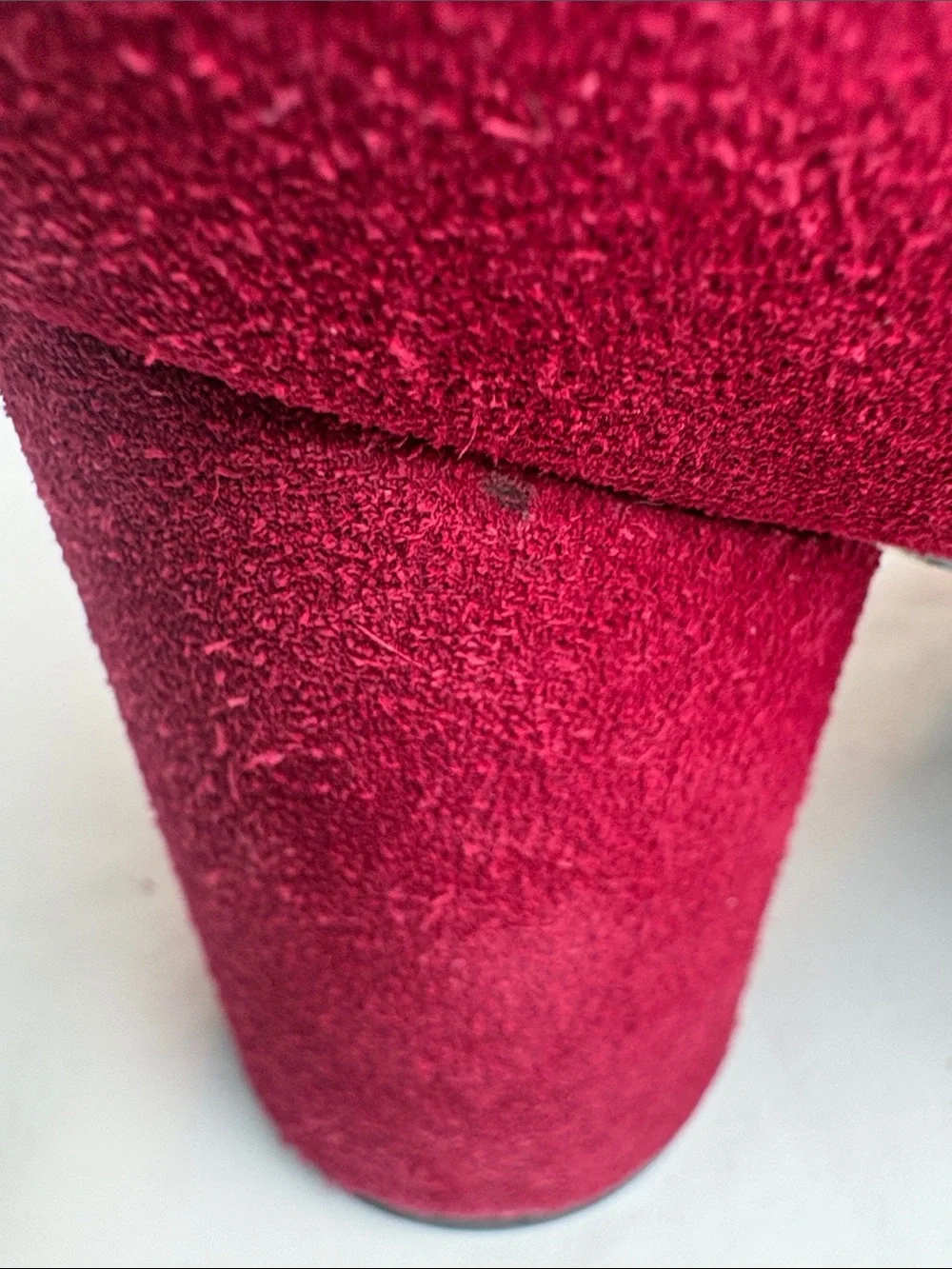 Urban Outfitters Sabrina Crimson Red Suede Round Heel Boots - Size 8